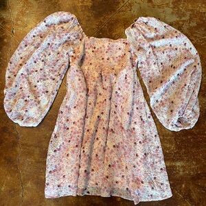 Purple Babydoll Mini Dress